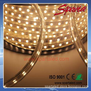 hot sales warm white flexible led strip light 220v CE&RoHS high bright